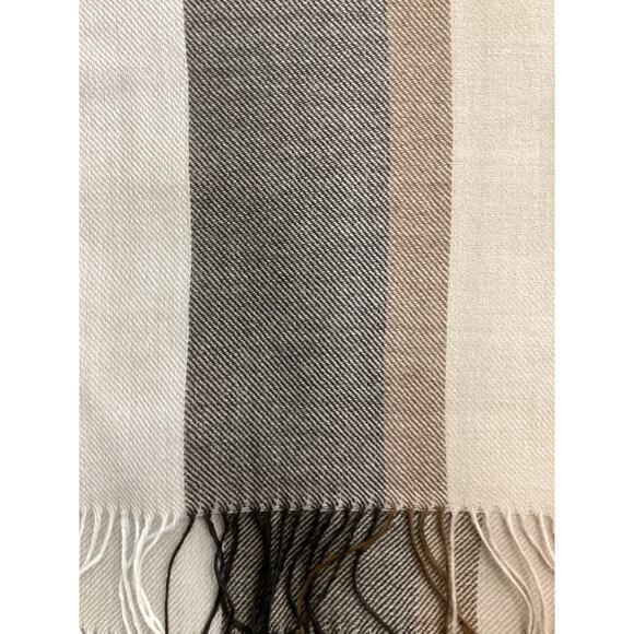 NWT Kuna Women’s Shawl Alpaca Wool Large Plaid Beige - Picture 2 of 4